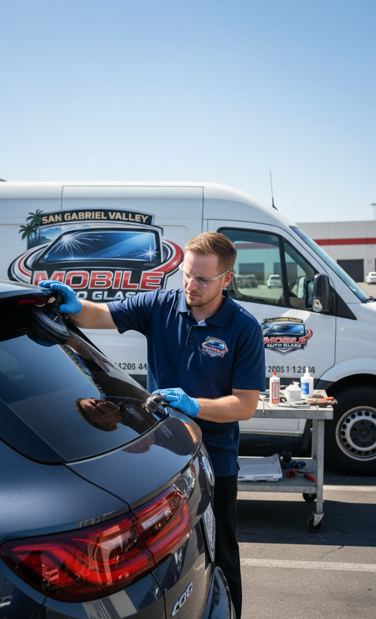 Rear glass replacement by San Gabriel Valley Mobile Auto Glass