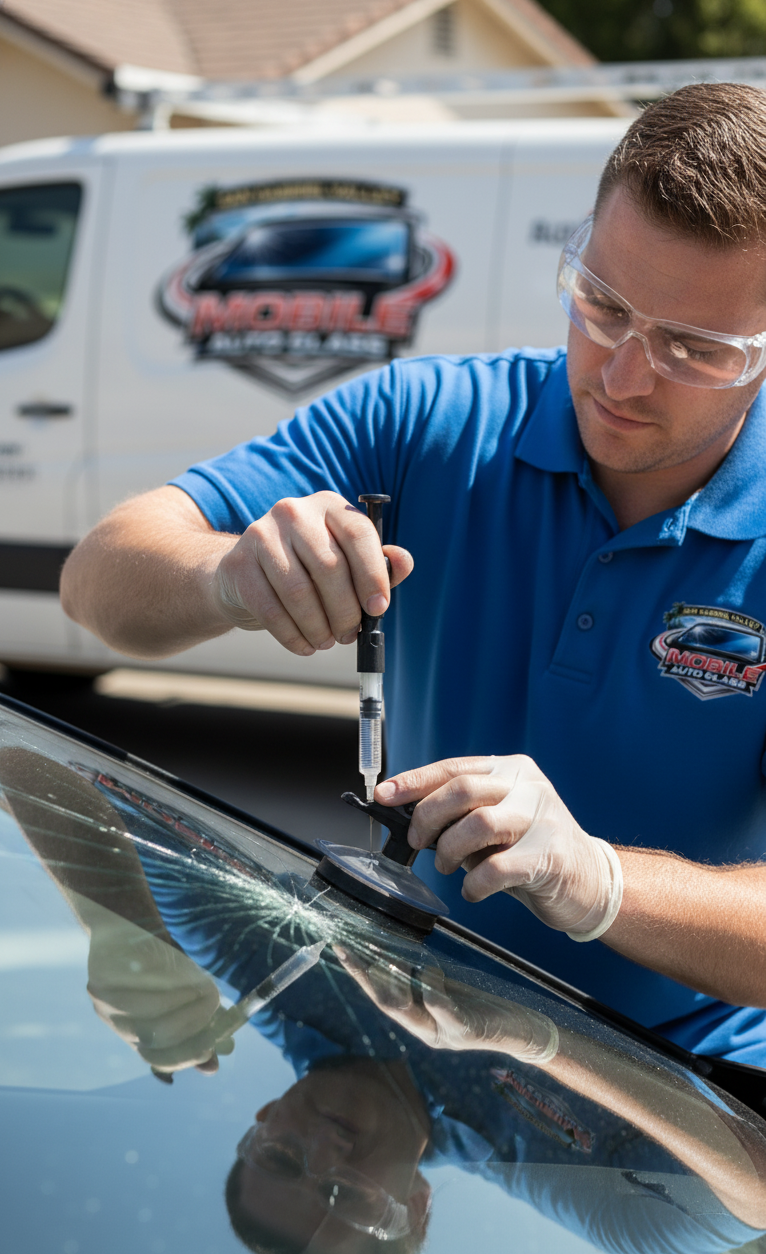 Windshield repair by San Gabriel Valley Mobile Auto Glass